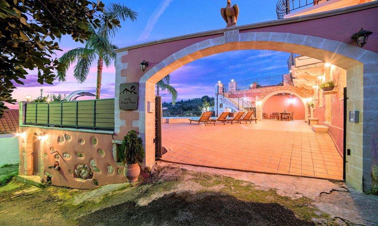 Steve Kois Villa Heated Pool La Canea Esterno foto