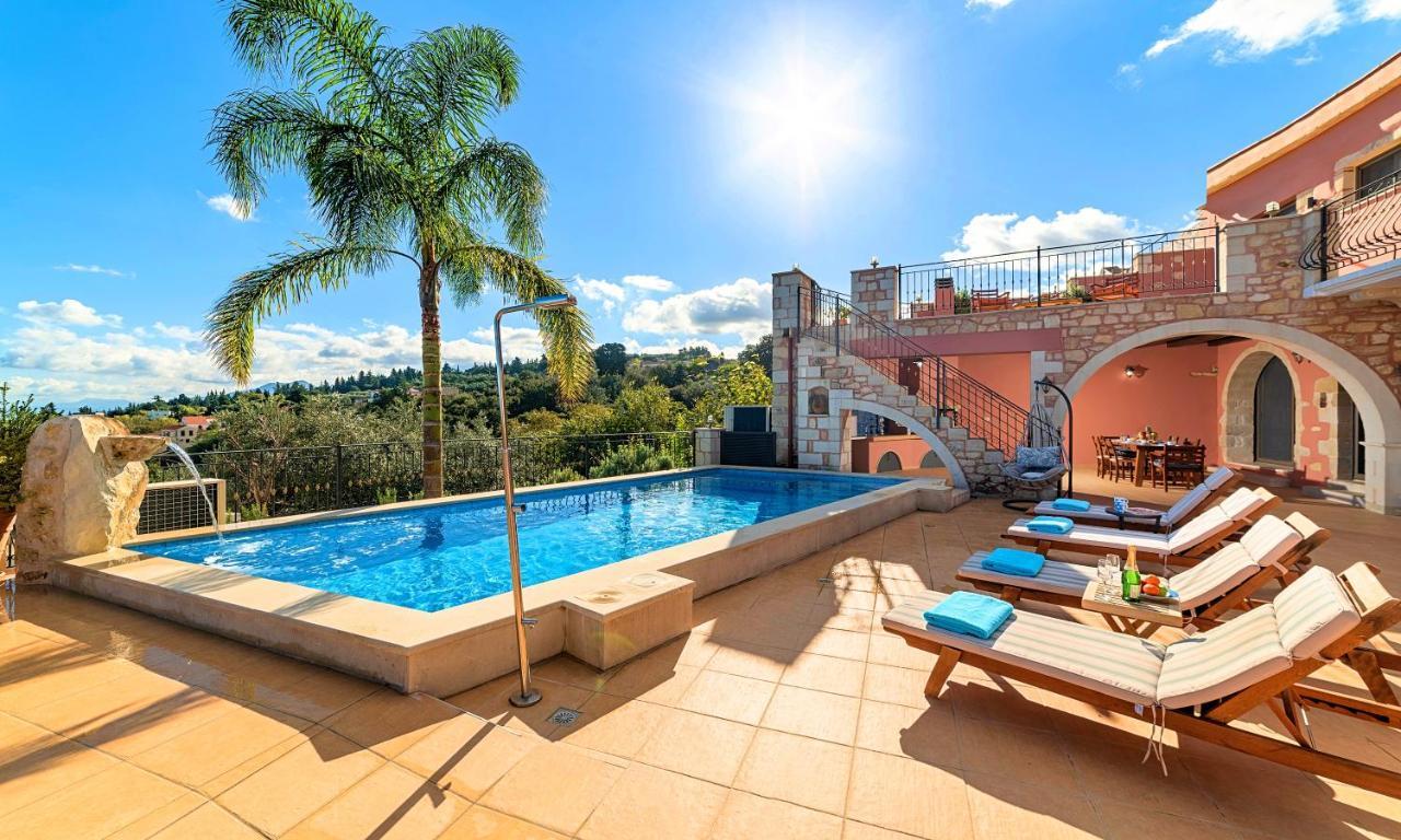 Steve Kois Villa Heated Pool La Canea Esterno foto